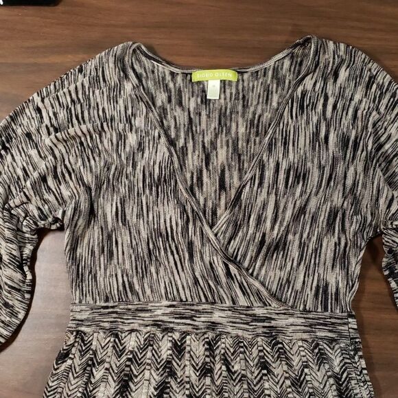 Sigrid Olsen | Herringbone Faux‎ Wrap Sweater Medium - Picture 4 of 10